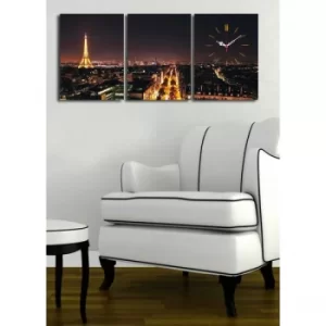 Image of 3P3040CS-66 Multicolor Decorative Canvas Wall Clock (3 Pieces)