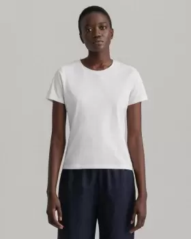 Image of GANT Women Stretch Cotton Top (M) White