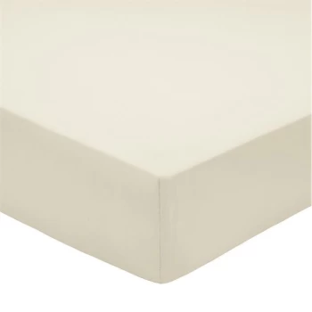 Image of Bedeck of Belfast Bedeck of Belfast 200TC Pima Plain Dye Fitted Sheet - CASHMERE