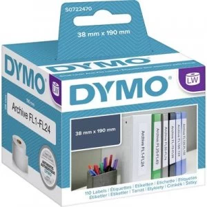 Image of Dymo 99018 Black On White Label Tape 38mm x 190mm