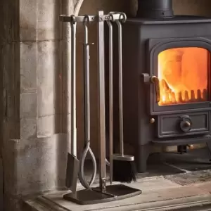 Image of Ivyline Fireside Set in Antique Pewter