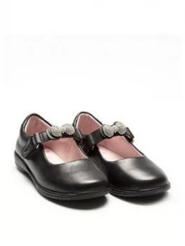 Image of Lelli Kelly Girls Mandy Interchangeable Strap School Shoe - Black Leather, Size 8 Younger
