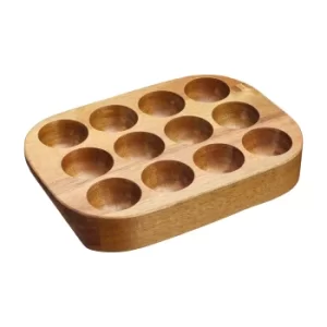 Image of KitchenCraft Natural Elements Acacia Wood Egg Rack Brown