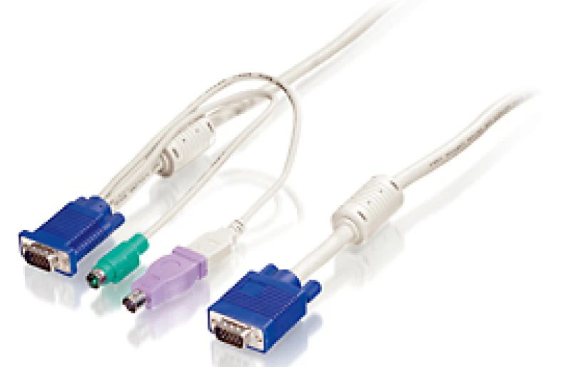 Image of LevelOne 5m KVM Cable. VGA. PS/2. USB