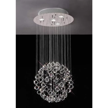 Image of Colorado Small Sphere 4 Light Pendant Polished Chrome / Crystal