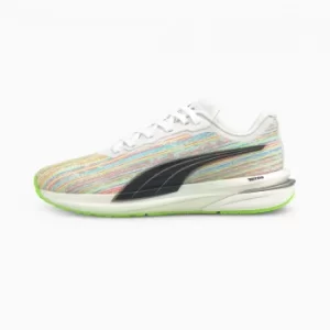 Image of PUMA Velocity Nitro Spectra Womens Running Shoes, White/Spellbound/Green Size 4 Shoes