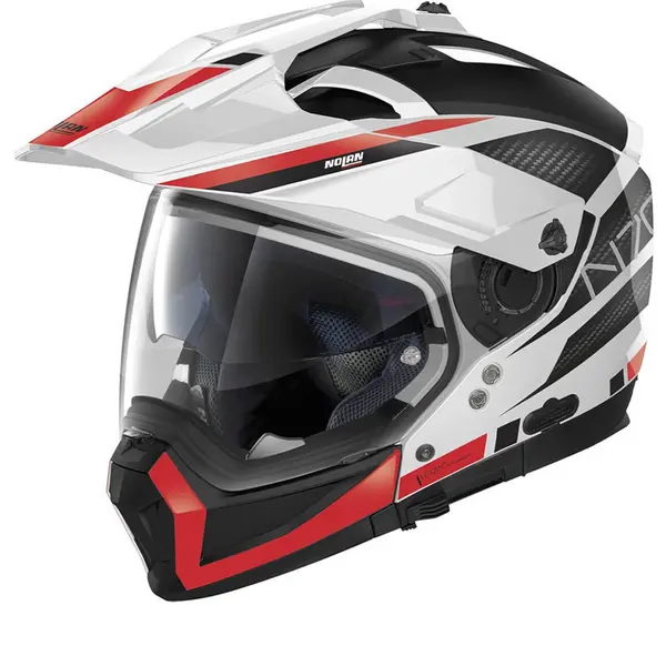 Image of Nolan N70-2 X Earthquake 49 Metal White ECE 22.06 Multi Helmet Size M