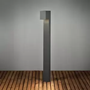 Image of Konstsmide Cremona Outdoor Modern Short Post 8W Bollard High Powered LED Anthracite Adjustable Beam, IP54