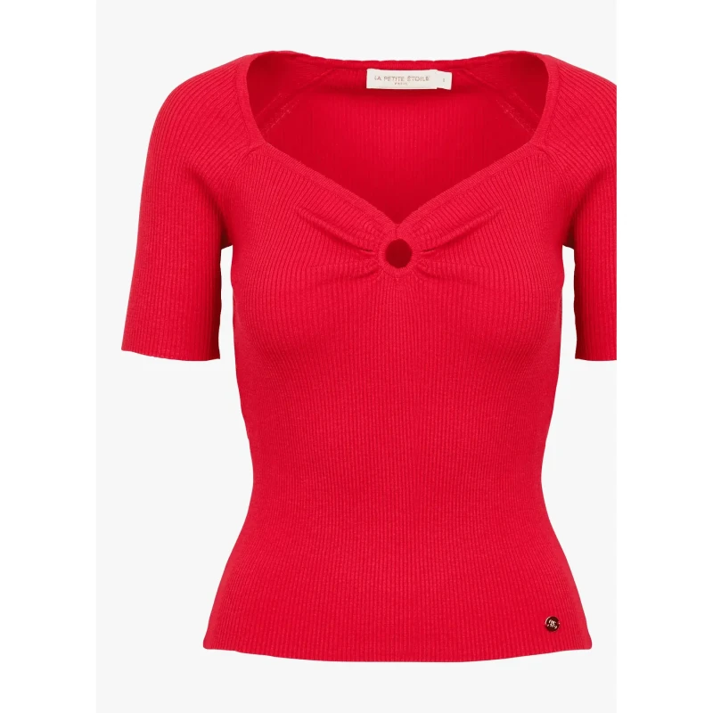 Image of La Petite Etoile Womens T-Shirt La Petite Etoile Theresa Rouge Female S