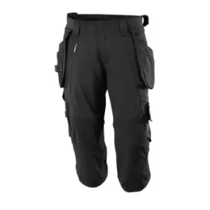 Image of 3/4 Stretch Trousers - Black C50 (W34.5)