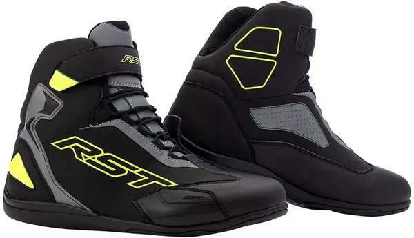 Image of RST Sabre Moto Shoe Mens Ce Boot Black Grey Yellow 47