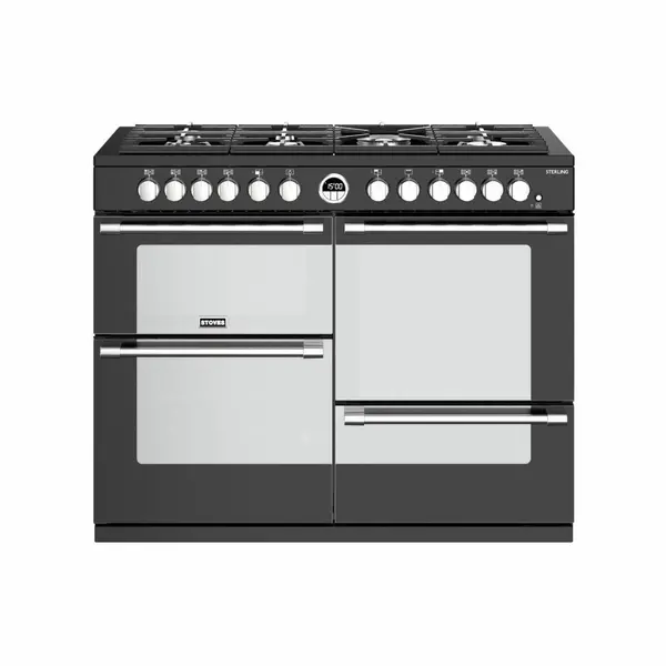 Image of Stoves Sterling ST STER S1100DF MK22 BK 100cm Dual Fuel Range Cooker - Black - A Rated