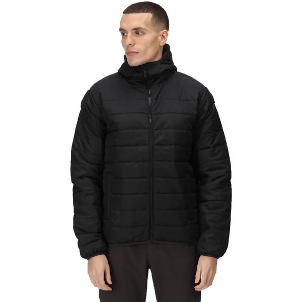 Image of Regatta Mens Helfa Insulated Warm Quilted Hooded Jacket XL - Chest 43-44' (109-112cm) Black RMN154-800-XL