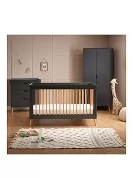 Image of Obaby Maya 3 Piece Room Set - Slate with Natural, Slate
