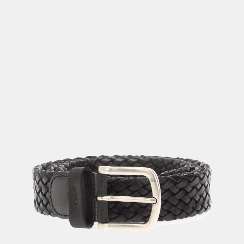 Image of Boss Mens Sash Leather Belt Black male 32R (85cm)