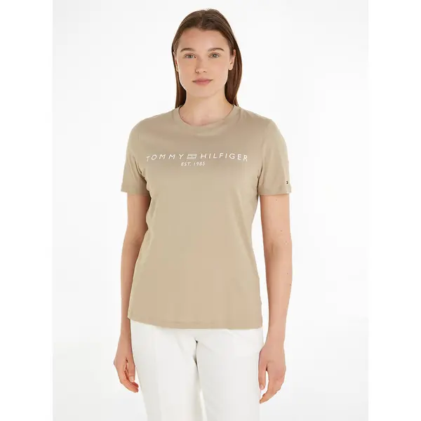 Image of Cotton Logo T-Shirt with Crew Neck and Short Sleeves