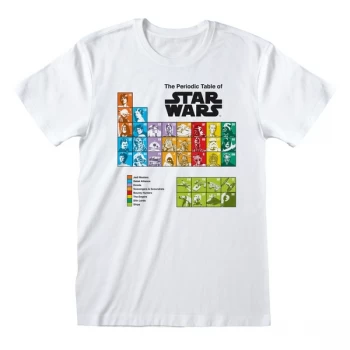 Image of Star Wars - Periodic Table Unisex Medium T-Shirt - White