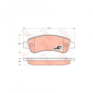 Image of Brake Pad Set TRW GDB1682
