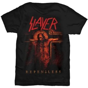Image of Slayer - Crucifix Unisex Medium T-Shirt - Black