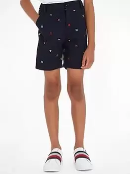 Image of Tommy Hilfiger Boys Tommy Embro Chino Shorts - Desert Sky