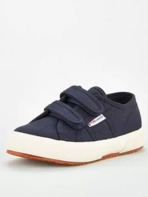 Image of SUPERGA 2750 Cotj Strap Classic Plimsoll Pump, Navy, Size 12.5 Younger