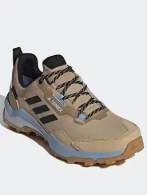 Image of adidas Terrex Ax4 Gore-tex Hiking Shoes, Beige/Black/Blue, Size 4, Women