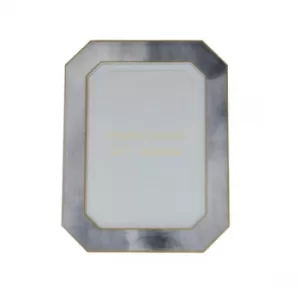 Image of Photo Frame Marble Effect with Gold Edges Grey 5x7"