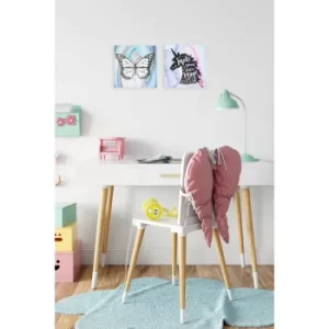 Image of Set of 2 Unicorn Butterfly Canvases