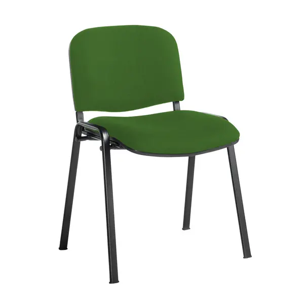 Image of Taurus Stackable Waiting Room Chair with No Arms - Black Frame - Lombok Green