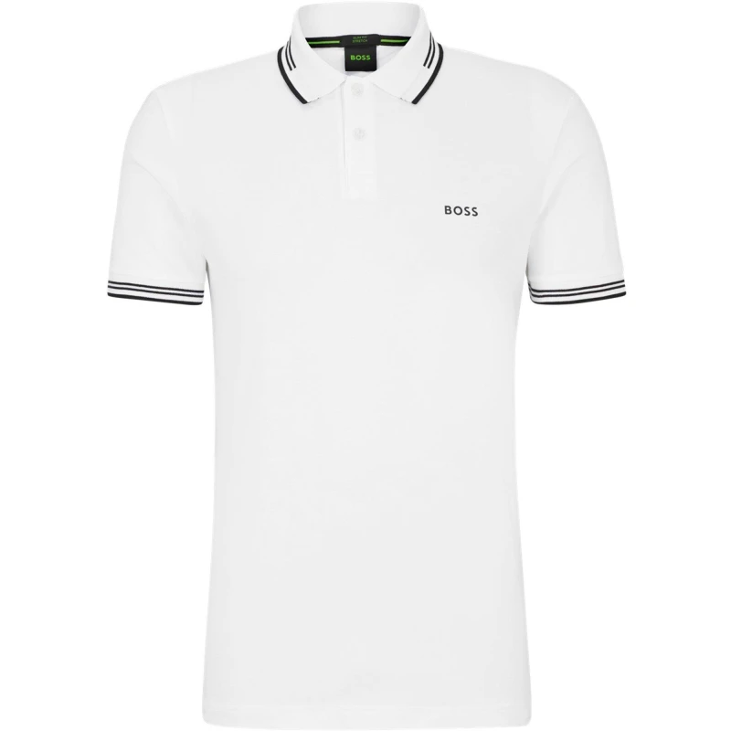 Image of Boss Paul Polo Shirt Short Sleeve Polos XL White 54489401470