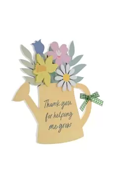 Image of Mother's Day Watering Can Plaque "Thank You"