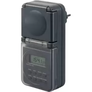 Image of Brennenstuhl 1506706 Timer/power strip digital 7 day mode IP44 Programmable ON/OFF settings , Daylight savings control, RND mode