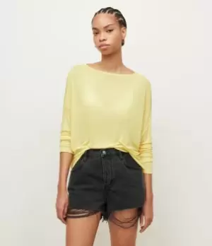 Image of AllSaints Womens Womens Relaxed Fit Francesco Rita T-Shirt, Green, Size: M, Green