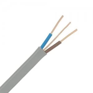 Image of Zexum Grey 1.5mm 14A Twin and Earth TnE 6242Y Flat PVC Lighting Power Cable - 5 Meter