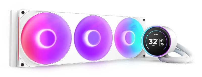 Image of Nzxt NZXT Kraken Elite 420 RGB Processor All-in-One liquid cooler 14cm White RL-KR42E-W2