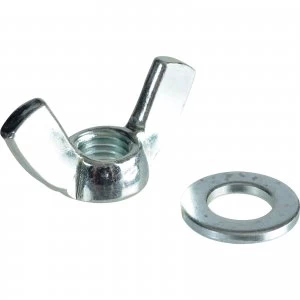 Image of Forgefix Zinc Plated Wing Nuts and Washers M12 Pack of 4