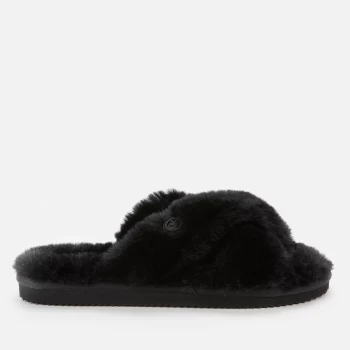 Image of Michael Kors Womens Lala Slide Slippers - Black - UK 4