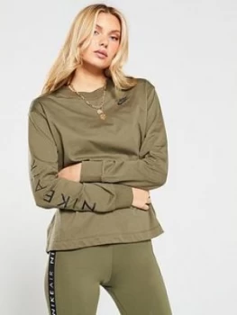 Image of Nike Nsw Air Ls Top - Olive