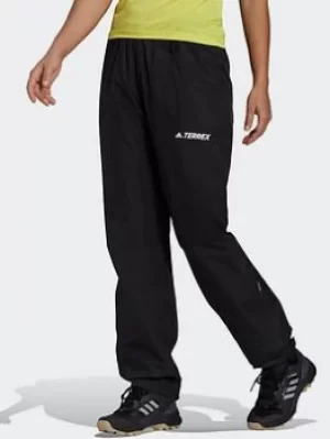 Image of adidas Terrex Multi Rain.rdy Primegreen 2-layer Rain Tracksuit Bottoms, Black, Size 14, Women
