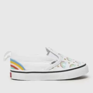 Image of Vans white classic slip-on v Toddler Trainers