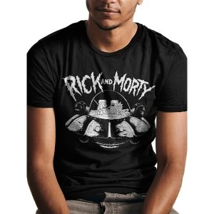 Image of Rick And Morty - Space Cruiser Mens Small T-Shirt - Black