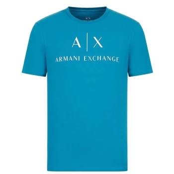 Image of Armani Exchange Logo T-Shirt - Blue