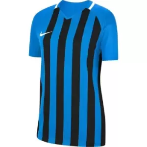Image of Nike Y Neck Stripe Football Shirt Junior Boys - Blue