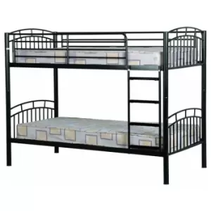 Image of Ventura 3ft Metal Bunk Bed Black - Seconique