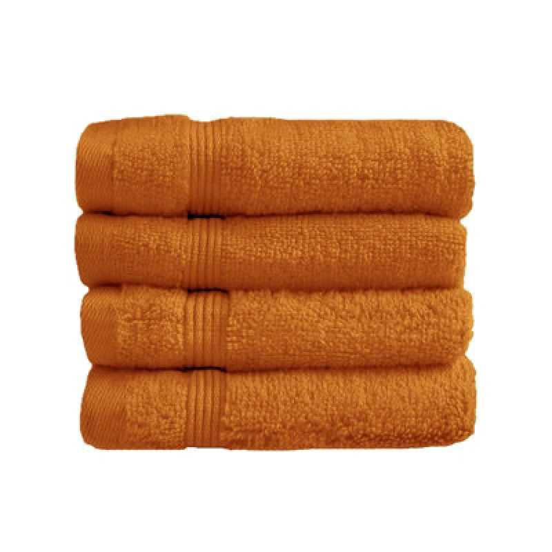 Image of Allure Bath Fashions Zero Twist Egyptian Cotton Face Cloths Pack Of 4 - Caramel
