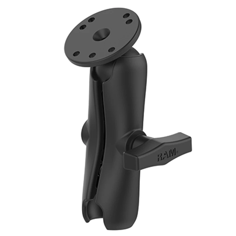 Image of RAM Mounts Double Socket Arm with Round Ball Plate