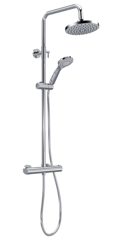 Image of Balterley Thermostatic Shower Kit with Fixed Head Adjustable Handset Chrome Silver unisex