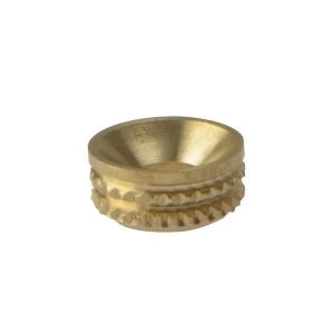 Image of ForgeFix Screw Cup Sockets Solid Brass Polished No. 8 Bag 100