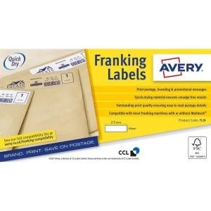 Image of Avery 175x40mm Franking Label Pack of 1000 Labels FL10