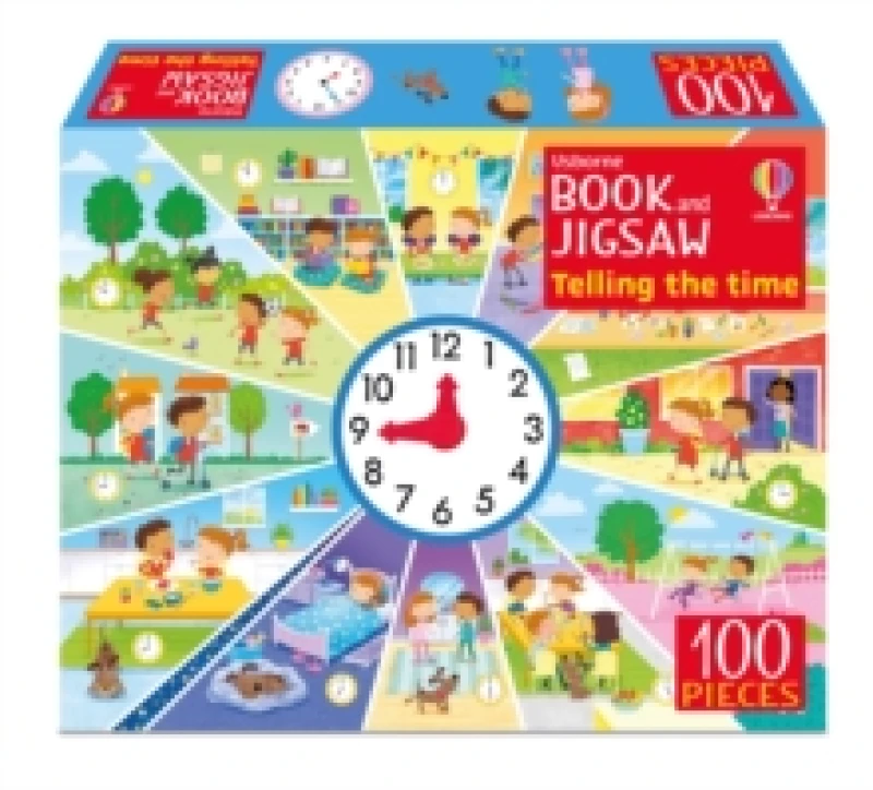 Image of Usborne Book and Jigsaw Telling the Time Paperback / softback